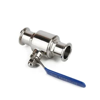 stainless steel sanitary tri clamp direct way ball valve 1 5inch