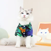 pet cat dog hawaiian shirt beach style kitten clothes persian cat burmese cat springsummer clothing