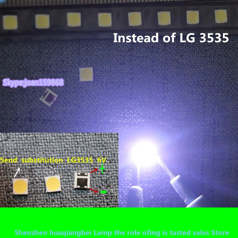 FOR LG  UNI LED tv backlight 2835 3030 3535 3V 6V 1W 3W kit electronique led for lcd tv repair Cool cold white
