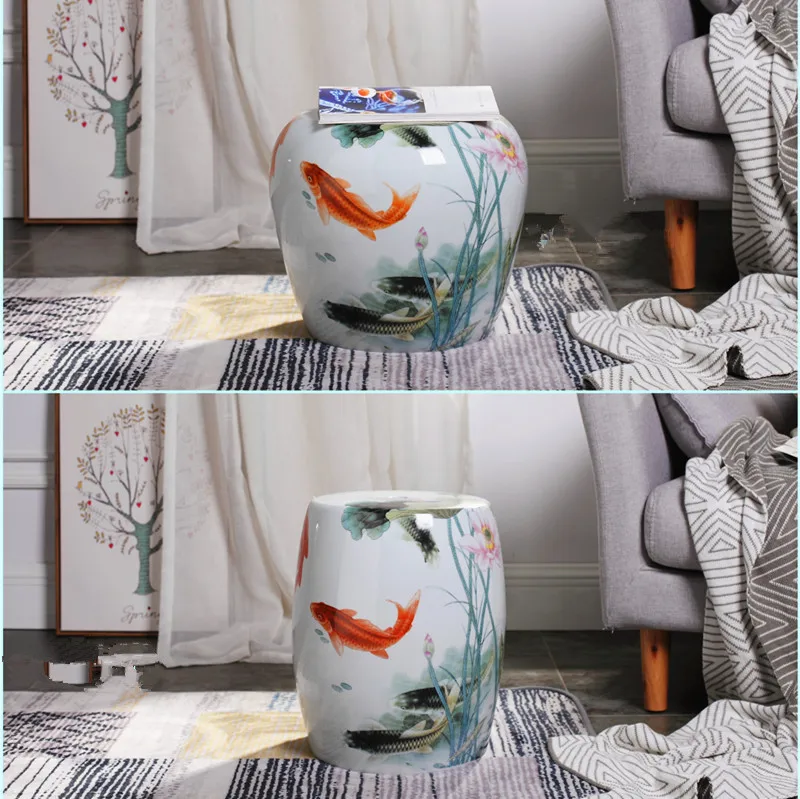 Китайская сине-белая керамическая табуретка со слоном фарфоровый садовый