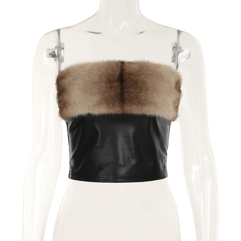 SUCHCUTE Готический комплект из искусственной кожи искусственного меха 2 предметов