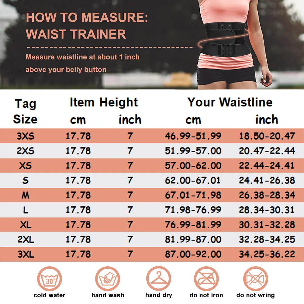 Atbuty Lose Weight Flat Belly Belt Short Latex Workout Waist Trainer Tummy Girdle Women Binder Shapers Modeling Strap Body Fajas