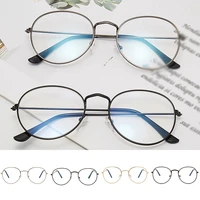 retro round spectacle frame simple anti blue light flat mirror quality glasses frame for women men exquisite big eyeglasses new