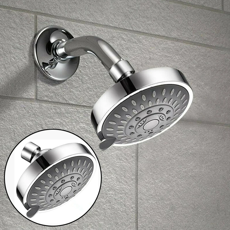 

Bathroom Shower Head 5 Setting Adjustable Chrome Flexible Rainfall Removable Sprayer Toilet Wall mounted Convenient