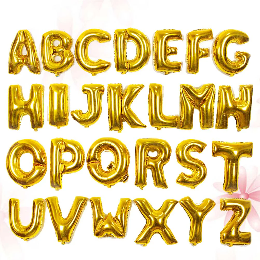 

Balloons Letter Balloon Alphabetletters A Party Birthday Helium Wedding Z Gold Happy Anniversaryinch Decorations Set Custom