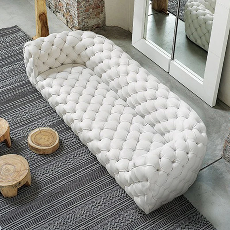 Американский неоклассический тканевый диван с пряжкой большая