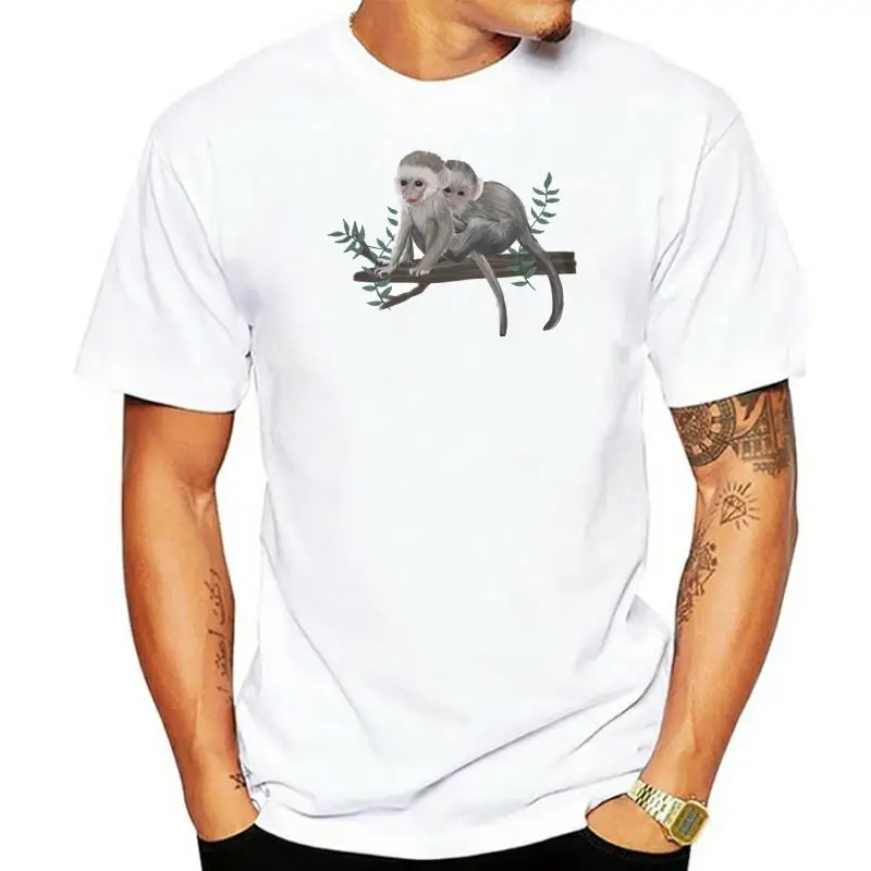 

Men T Shirt Two Monkeys on a Branch Women tshirt Funny