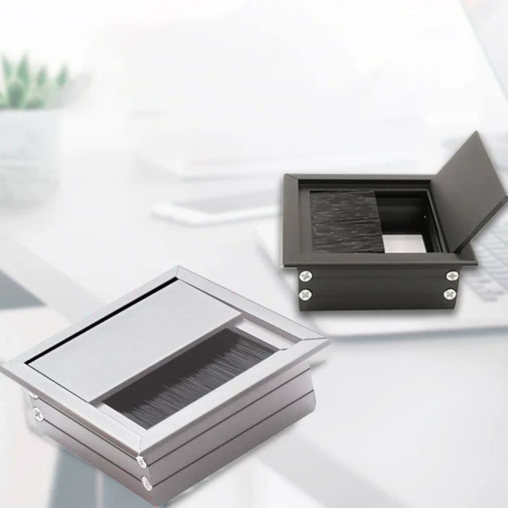 1 шт. втулка для кабеля крышка отверстия розетка квадратный черный/серебристый