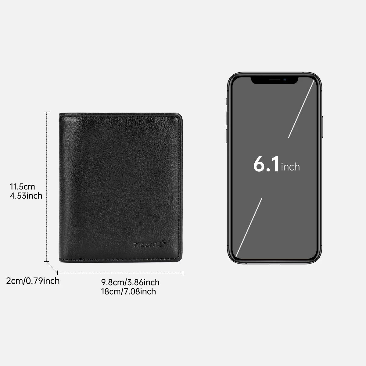 Tigernu Короткий кошелек мужской деловой тонкий дизайнерский бумажник с