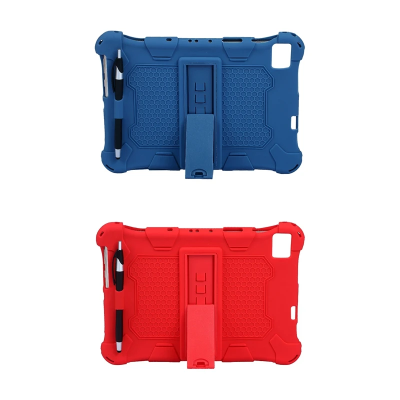 

2Set Case For Teclast M40 P20HD P20 10.1 Inch Tablet Silicone Case Adjustable Tablet Stand For Teclast P20HD(Blue&Red)