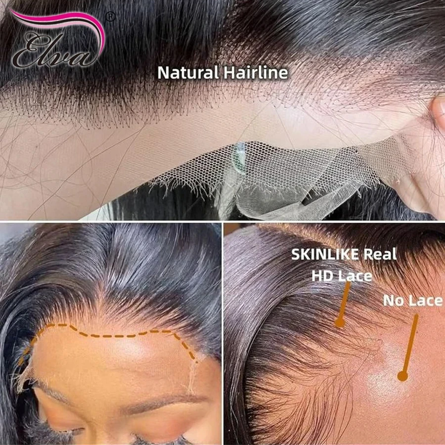 Skinlike HD Lace Frontal 13X4 13X6 Застежки из человеческих волос Предварительно выщипанные