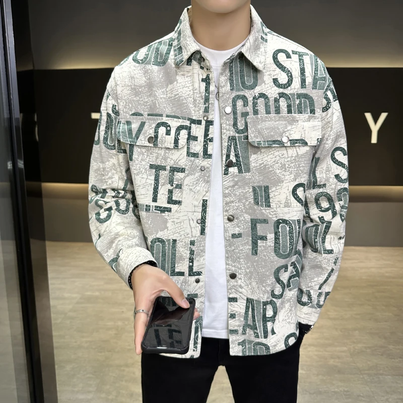 Демисезонная модная Новая мужская повседневная куртка без пальто с отложным