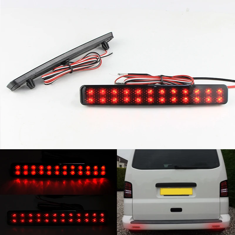 

2 × для VW T5 Transporter Caravelle Multivan 2003-2011 светодиодные стоп-сигналы заднего бампера, отражатель, сигнальные задние противотуманные фары, сборка автомобиля