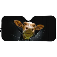 lovely cows funny pattern car interior protector car sun shade for windshield foldable durable car gloss sunshade
