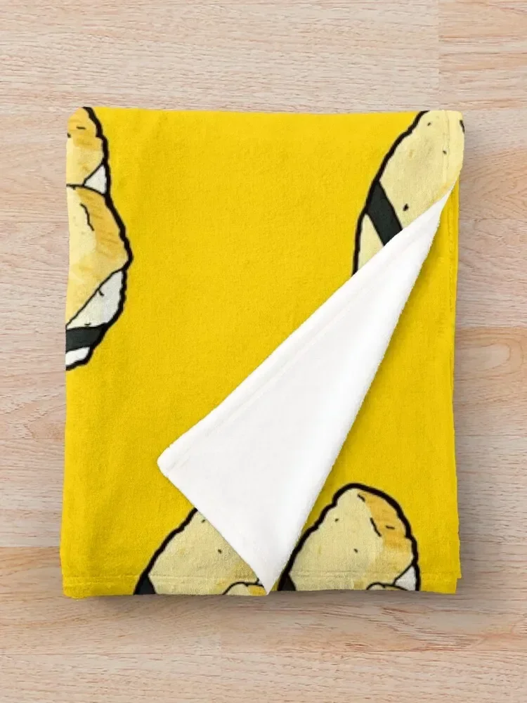 Одеяло с рисунком тамаго суши японское яйцо одеяло для еды плед кемпинга