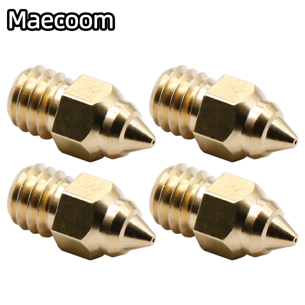 

Maecoom 5/10pcs 3D Printer Brass Copper Nozzle TTS Pointed Nozzle 1.75/0.4mm Hotend Print Head For CR-6 SE 1.75MM Filament