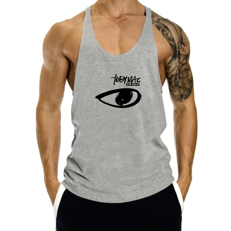 

Tobymac Eye On It tank top men Men's S To 3xl Color White 2024 sleeveless Cotton tank top men Man tank top men