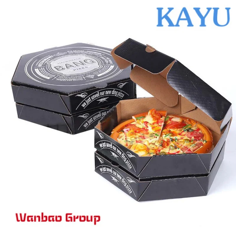 Custom design large Shaped corrugated carton easy to take packaging pizza box