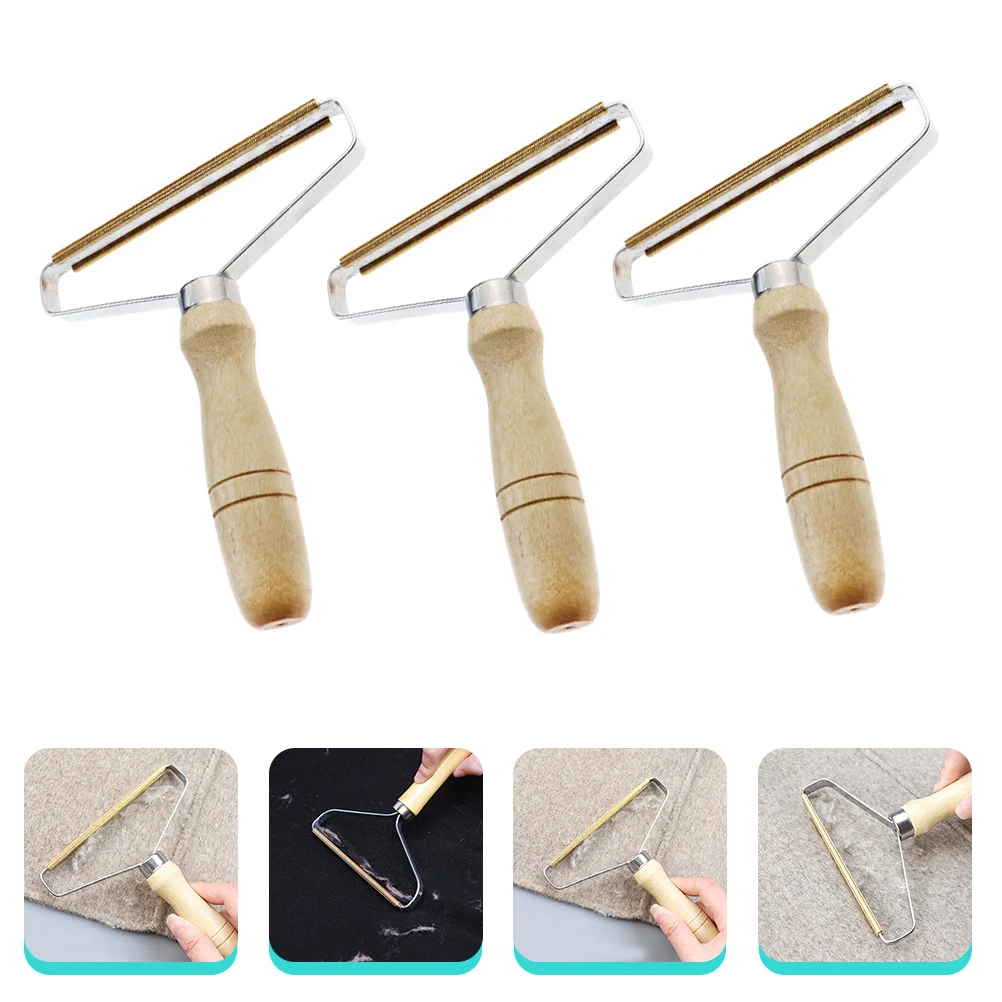 

3pcs Manual Clothes Fuzz Shaver Portable Hair Lint Remover Quick Lint Hair Shaver
