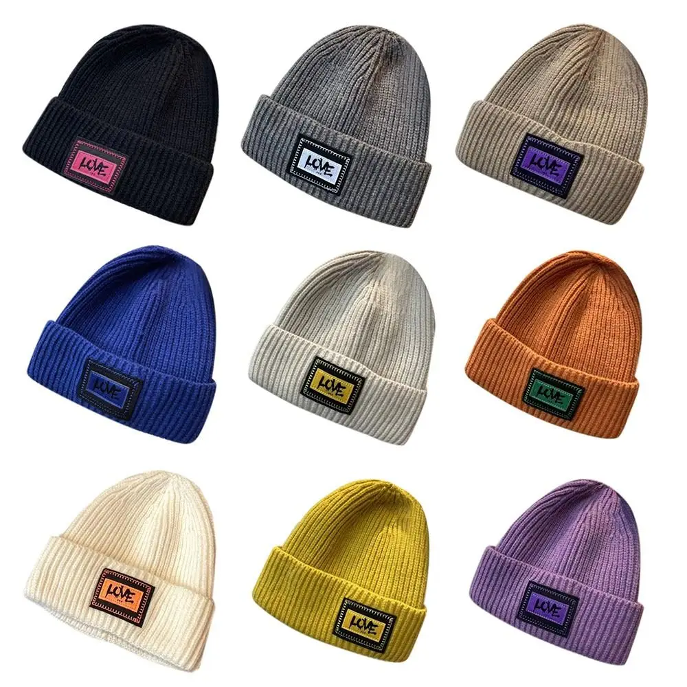 Детская вязаная шапка с узором Любовное письмо крючком толстая зимне-осенняя