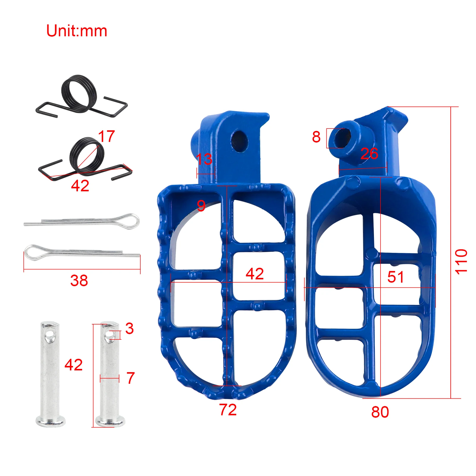 Фото Подножки для Yamaha Honda XR50R XR70R XR80R CRF50 CRF70 CRF80 CRF100F PW50 PW80 TW200 KLX110 YZ80 YZ125 TTR50 №3