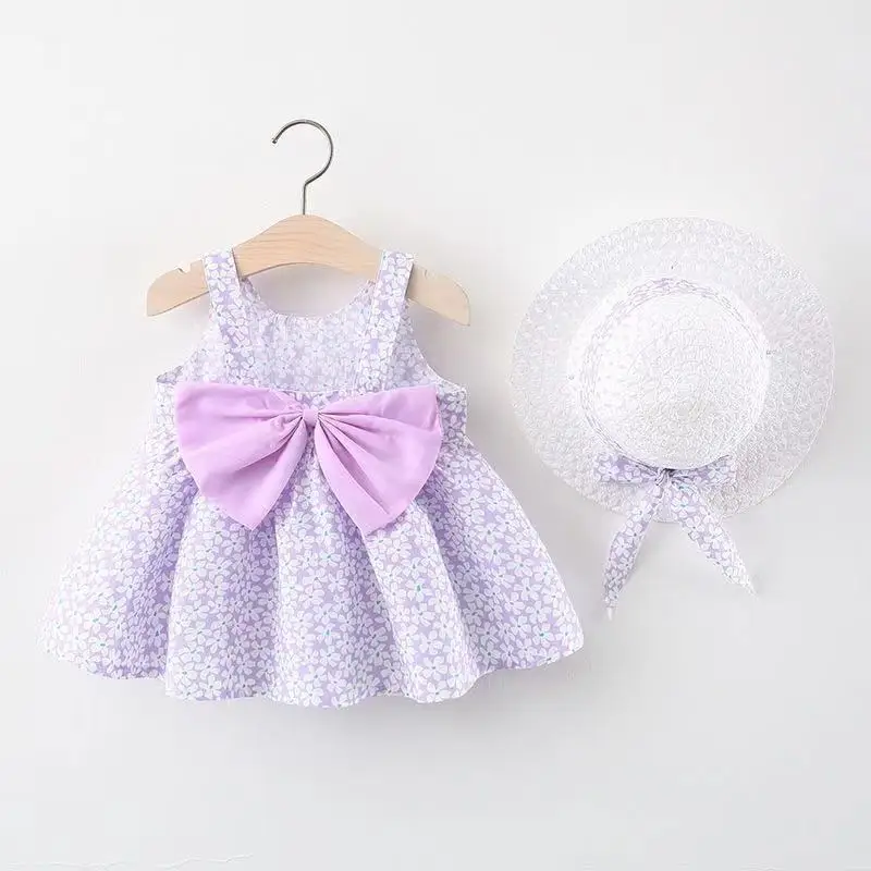 

Baby Girl Clothes Infant Casual Clothing Toddler Floral Suspender Dress Children Vest Princess Dresses Kids Summer Outifts