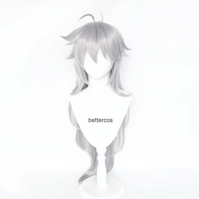 Ударопрочный парик Длинные серебристо-серые парики leize для косплея на Хэллоуин