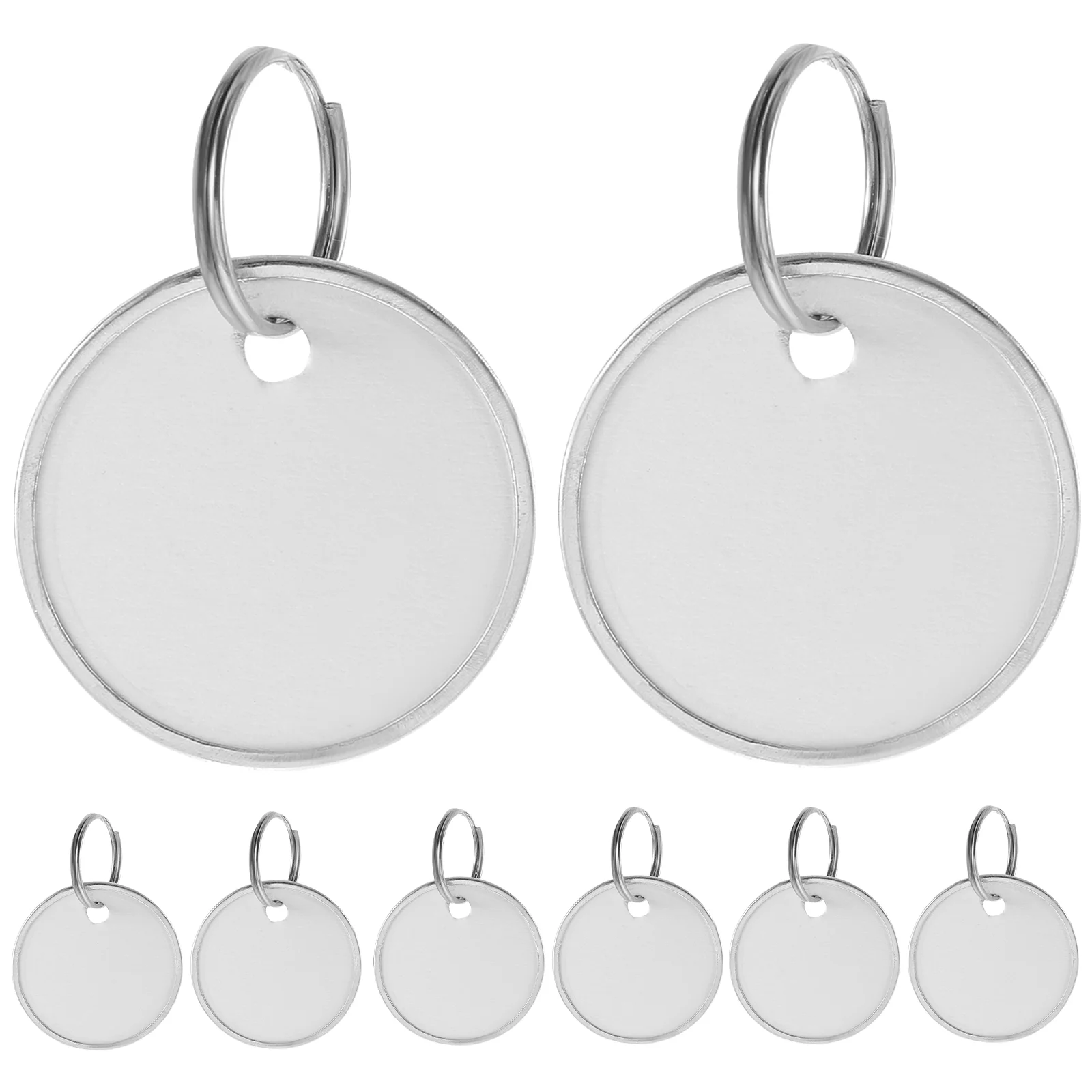 

50pcs Key Rings Writable Key Tags Key Labels with Split Rings for Luggage Pet Name