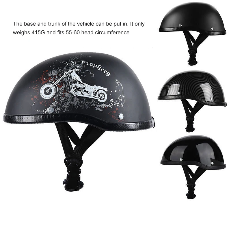 

Retro Motorcycle Helmet Men's Woman's Half Cover Helmet Electric Bike Riding Helmet Summer Breathable Riding Protective Helmet