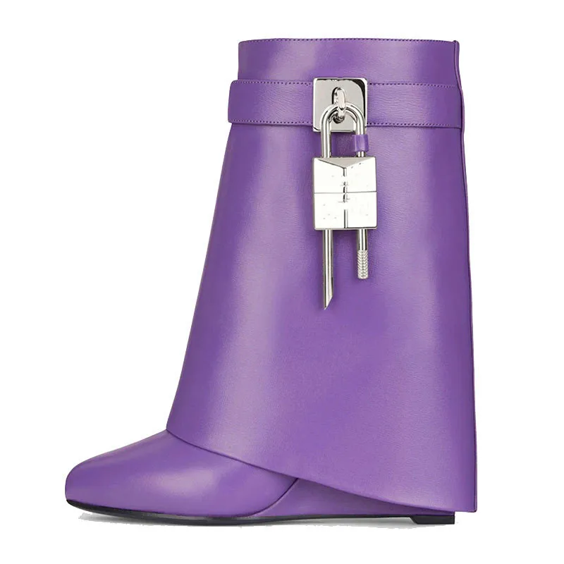 

2022 New Style Thick Soled High Heel Zipper Short Boots for Women with Large Circumference Lockstitch Skirt Boots for Women