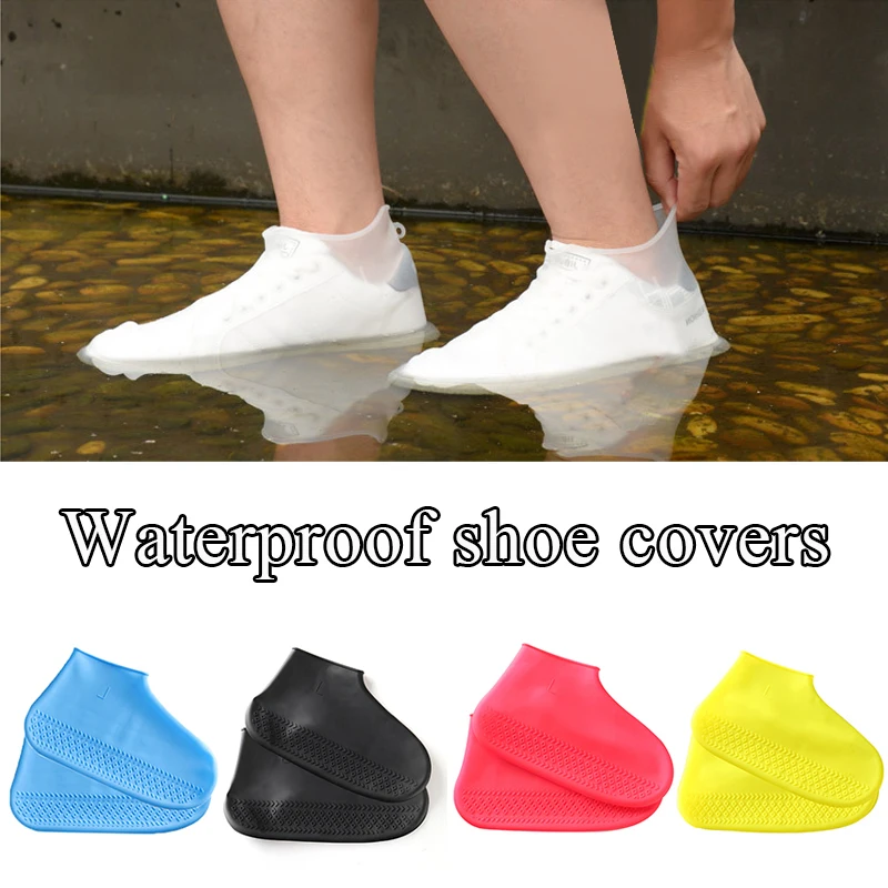 

Solid Color Sand-proof Shoe Covers Thick Shoe Covers Silicone Portable Rain Shoe Non-slip Sand-proof Comfortable Rain Shoe Cover