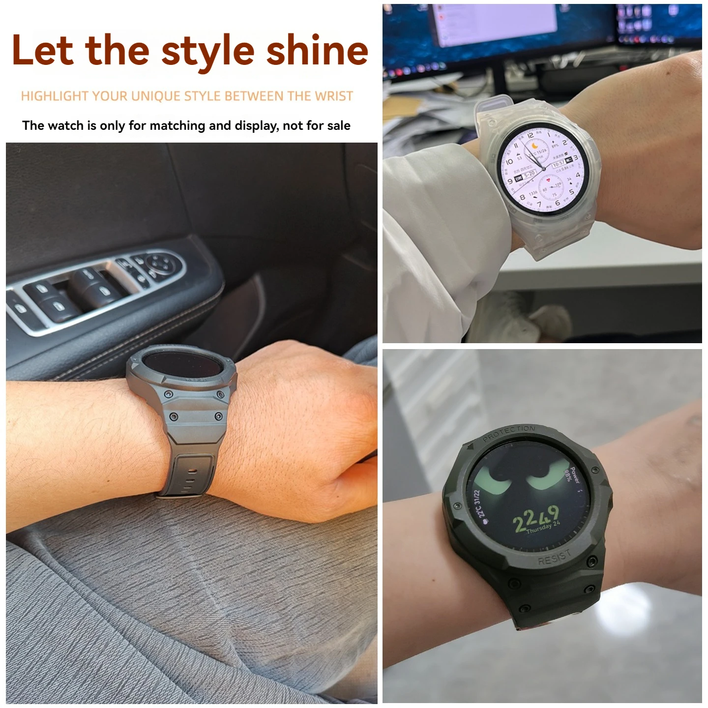 Фото Рамка из ТПУ, чехол для наручных часов, протектор для Huawei Watch GT5/GT4, 46 мм, ремешок для умных часов, силиконовый браслет-бампер, чехол №5