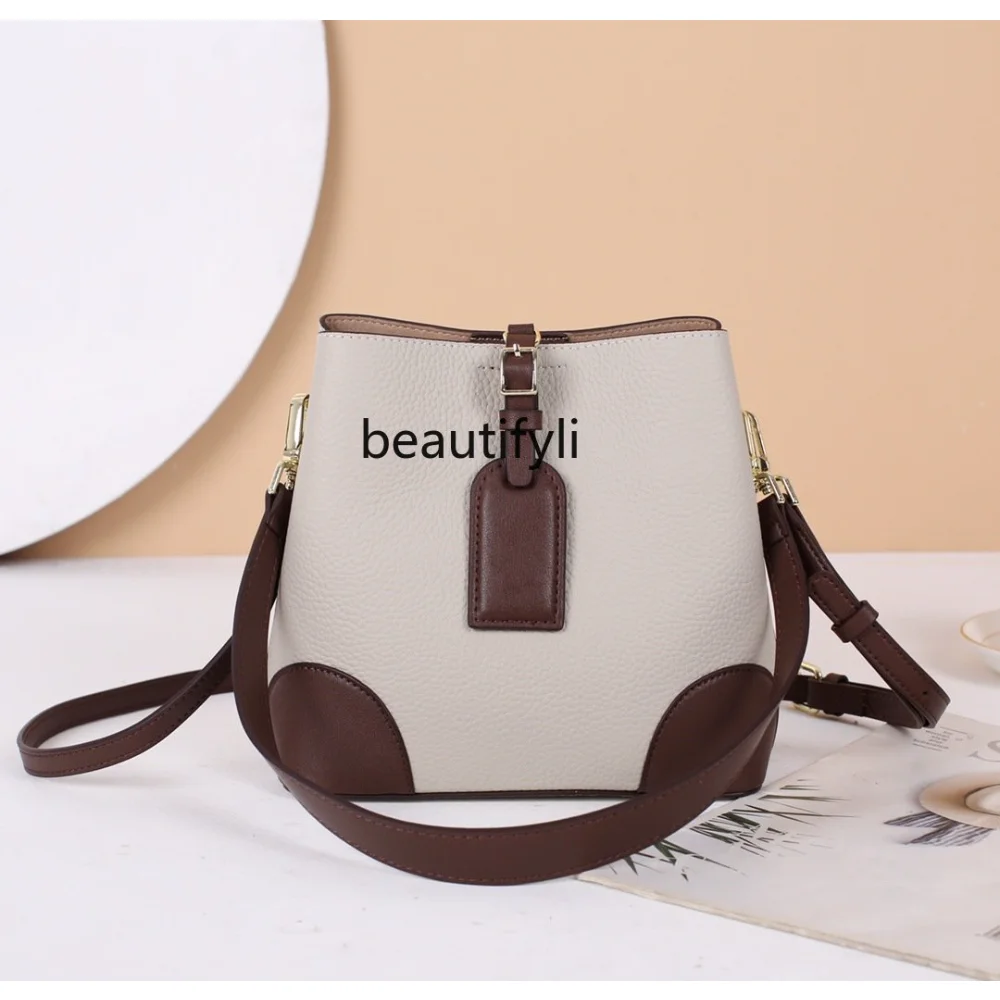 

Женская сумка-мешок yj из натуральной кожи, яркая Роскошная яркая Сумочка через плечо для поездок