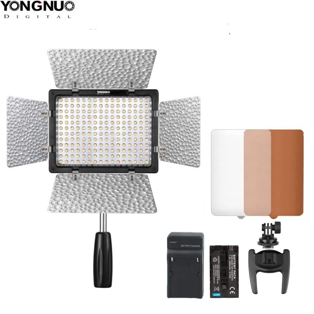 

YONGNUO YN160III YN-160III Pro LED Video Light Adjustable Tem AC Battery kit for Photography video light camera DV Canon Nikon