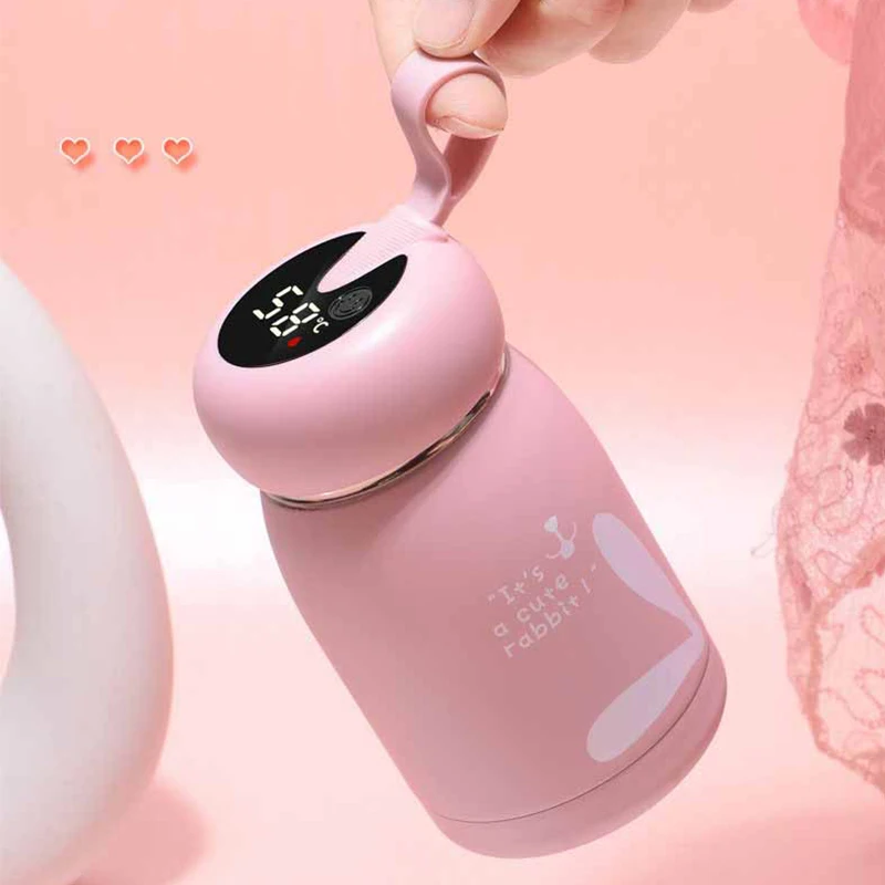 

Coffee Mugs In-Car Tea Water Thermos Bottle Mass Portable Vacuum Flasks Christmas Gifts Smart Insulation Cup Temperature Display