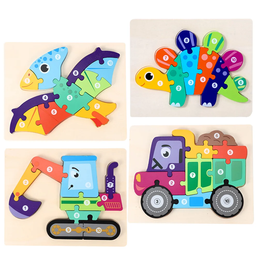 

Puzzlekidspuzzles Children Plaything Jigsaw Educational Learning Montessori Animal Toddlers Cognitive Lovely Wear Reusable