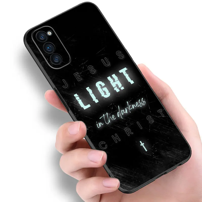 Вера христианский Иисус лампочка для OPPO Reno 10 11 Pro A55 A57 A58 A72 A74 4G A54 A78 A98 чехол