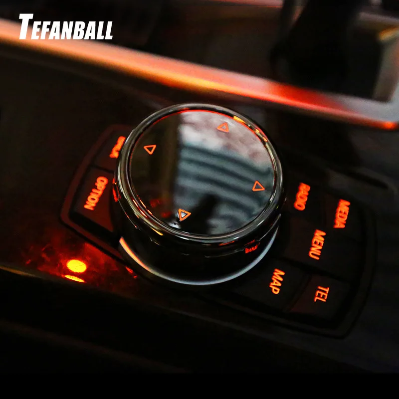 

Car Multimedia Button Cover Trim Knob Sticker for BMW 1/3/5/7 Series F10 F18 F07 F20 F21 F30 F35 F01 F02 F25 For NBT Controller