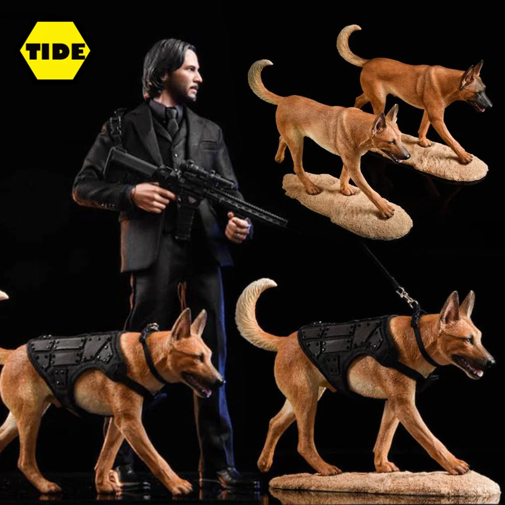 

JXK019 1/6 Pet Dog Malinois Hound Police Dog Resin Model Scene Accessories Animal Simulation For 12 inch Action Figure Body