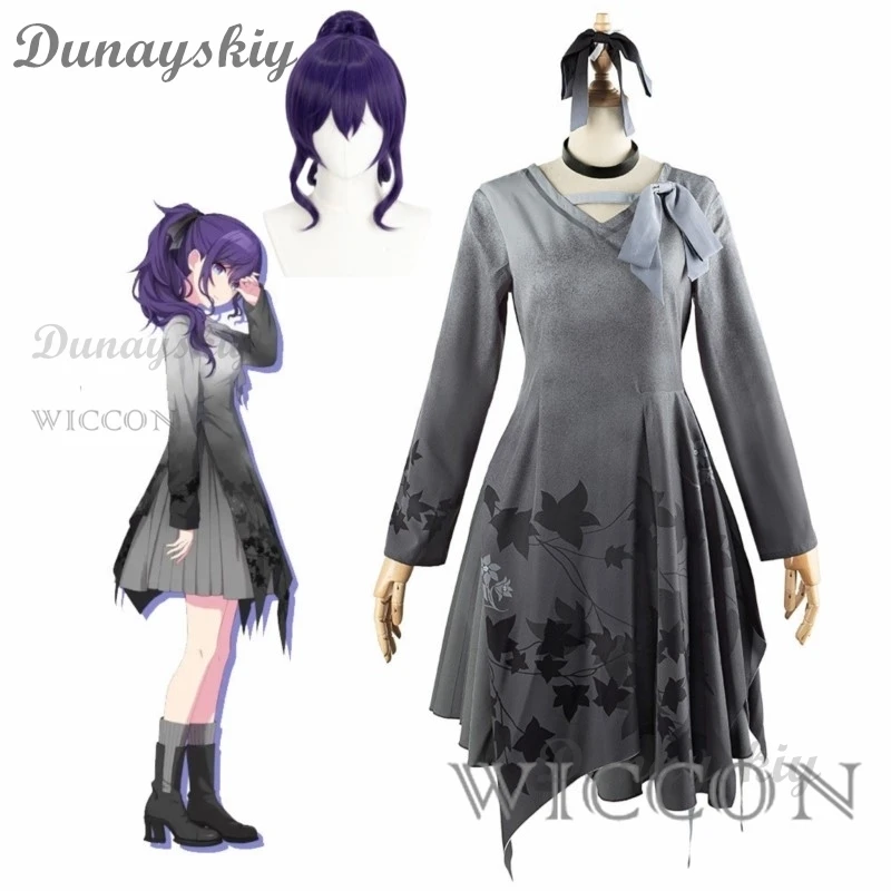 Красочная сцена! Asahina Mafuyu платья для косплея и парик 25 ночной шнур парики головные