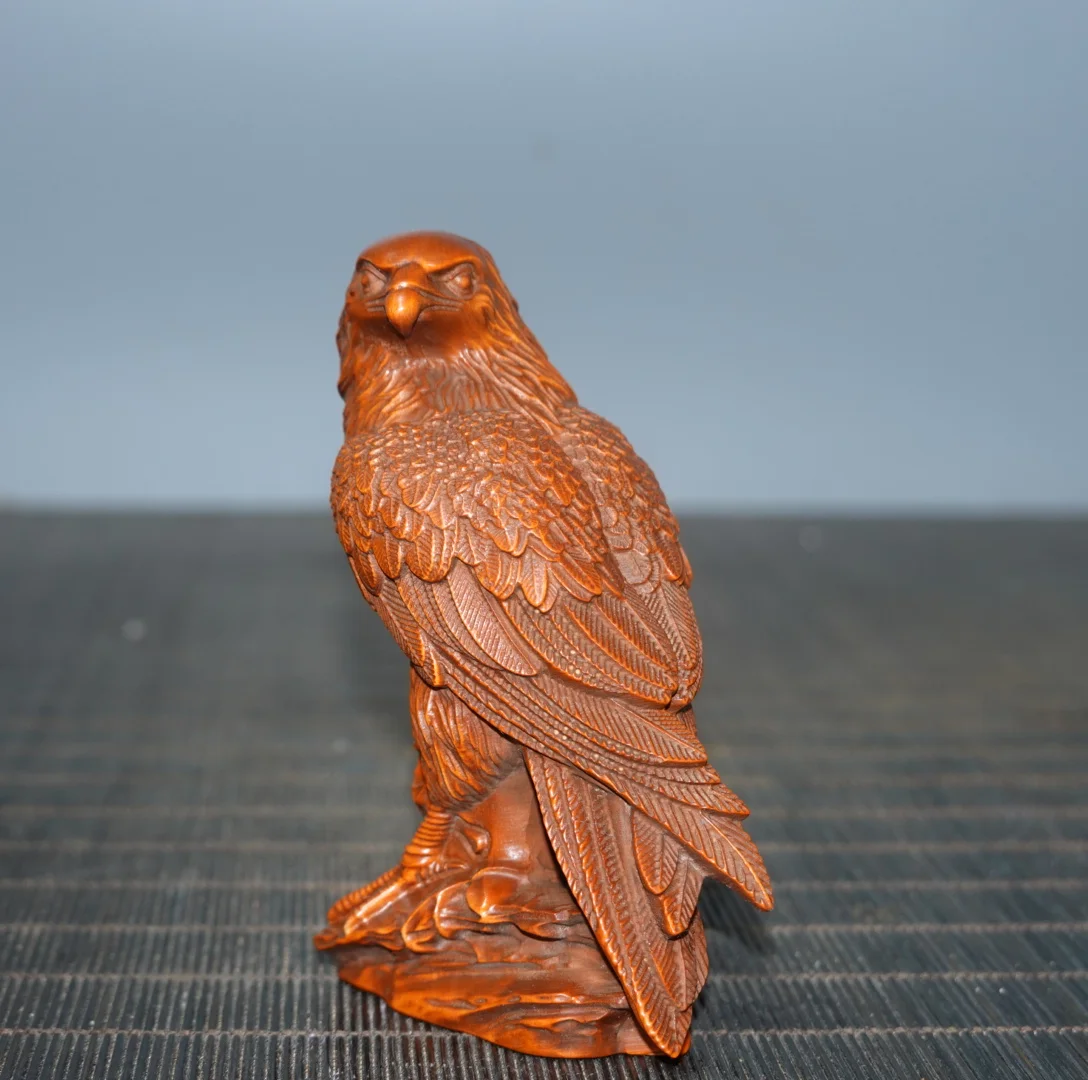 Китайская резьба по орлу из натурального бокса индивидуальное украшение для