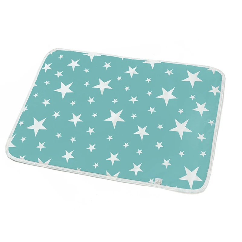 

70cmx50cm Baby Waterproof Diaper Changing Urine Absorbent Mat Baby Nappy Changing Pad Soft Reusable Washable Mattress Pad Boys