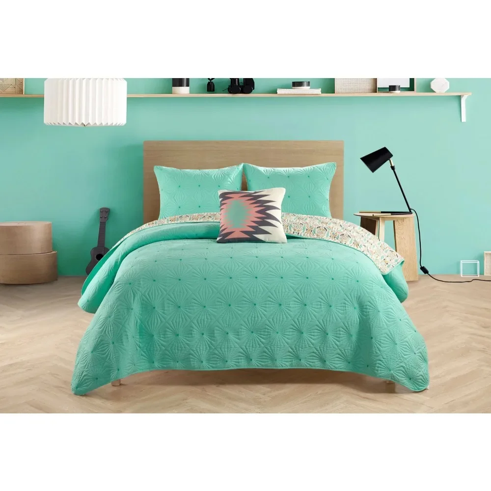 

Детский двухсторонний текстурированный Комплект постельного белья с перекрестными звездами Sunburst, Комплект постельного белья для спальни