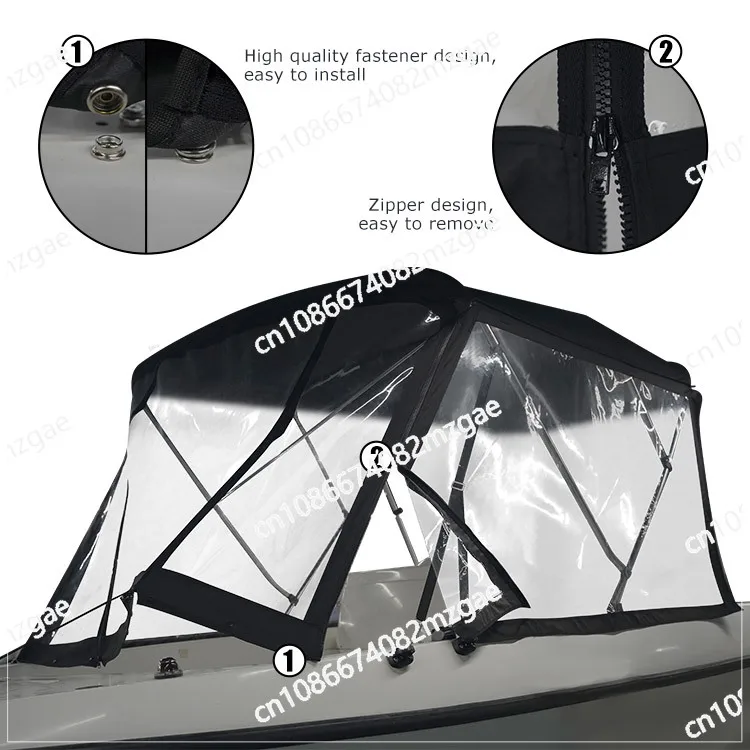 HOMFUL алюминиевая трубка для лодки палатка с навесом верхняя часть из ПВХ на