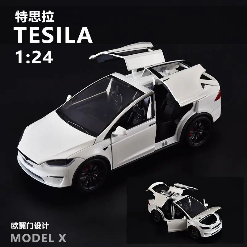 

1/24 Model X Toy Car Model Alloy Diecast Sound Light Pull Back Scale Model Car Toy For Boy Commemorative Collectible Gifts Boys