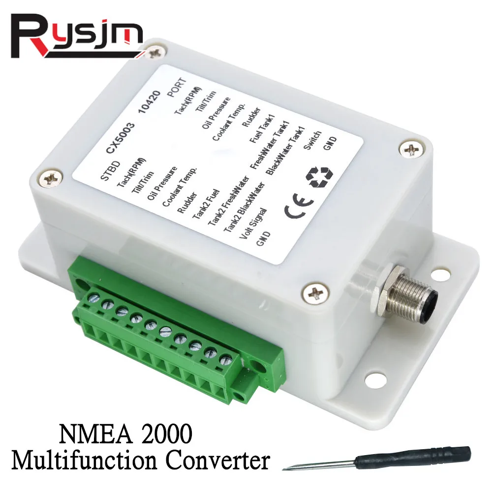

Двухканальный преобразователь NMEA2000 CX5003 от 0 до 2000 Ом к 18 датчикам может быть собран Многофункциональный преобразователь NMEA для морской лодки