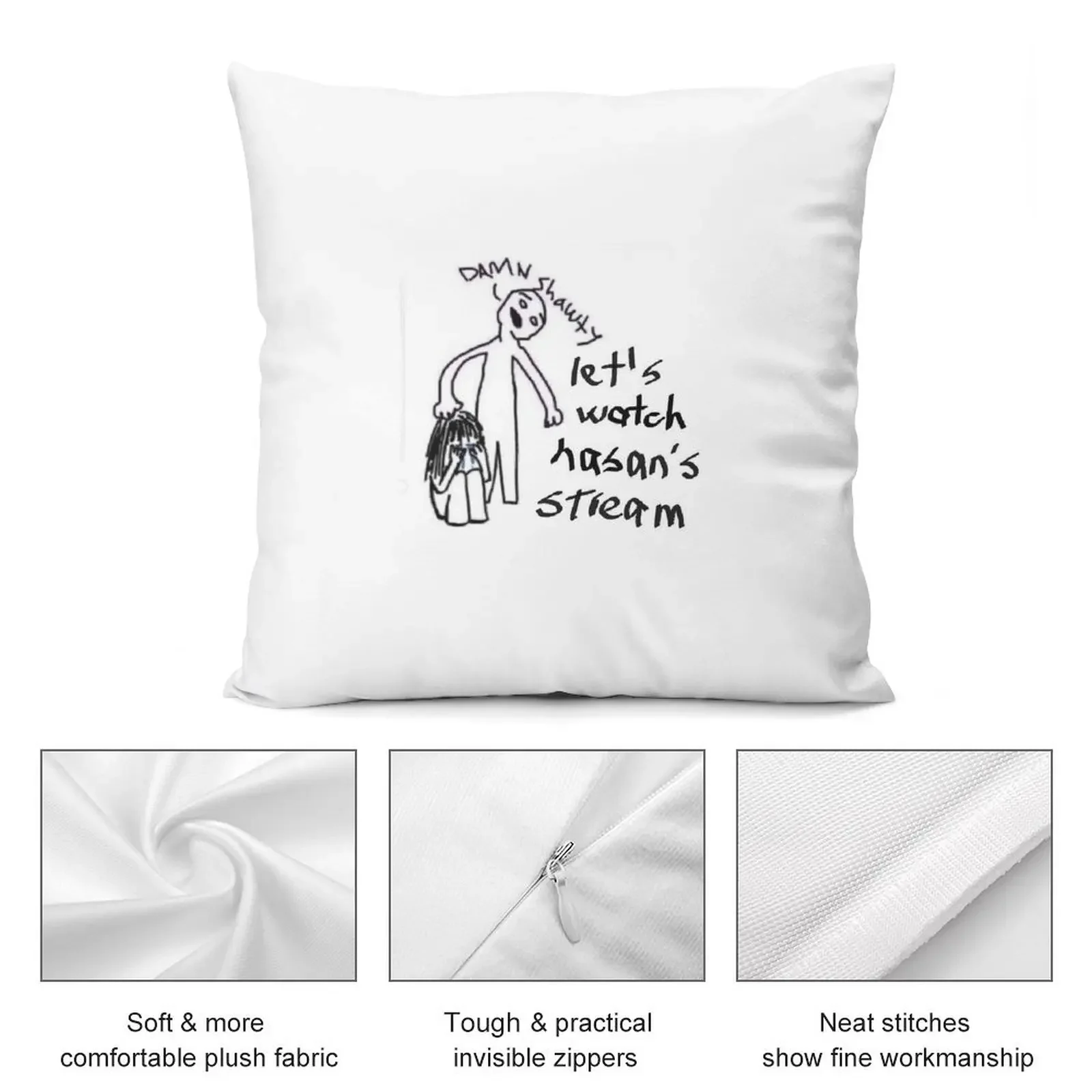 Lets Watch Hasanabi Together декоративная подушка подушки для декоративного дивана предметы