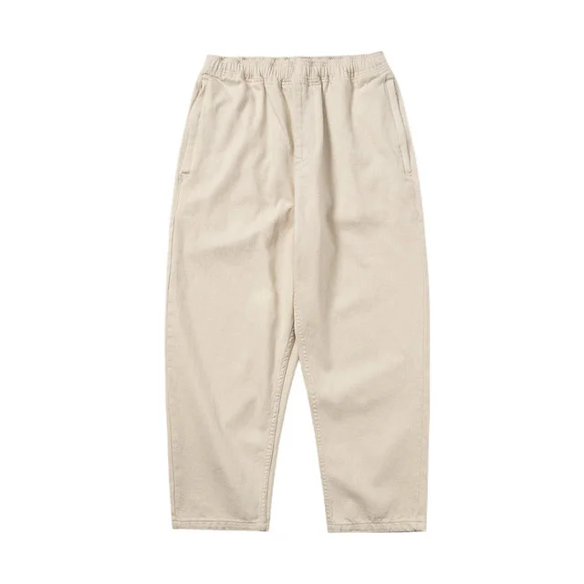 

Джинсы мужские варенные однотонные, Повседневная Уличная одежда, свободные брюки из денима с широкими штанинами и эластичным поясом