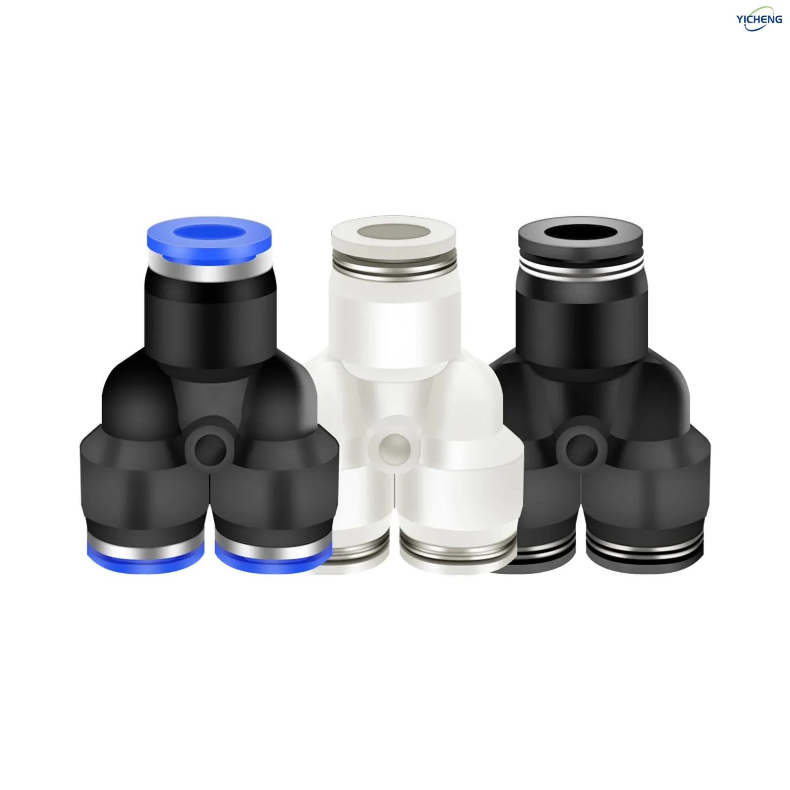 Соединитель шланга YICHENG PNEUMATIC наружный диаметр 10 мм Y-образный разветвитель