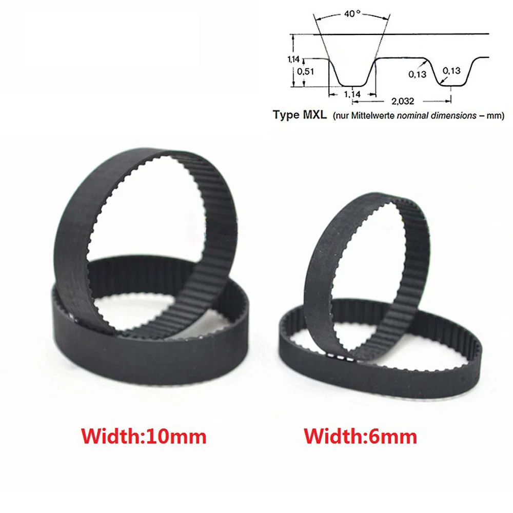 

328MXL-433MXL Pitch 2.032mm Timing Pulley Belt Close Loop Rubber Timing Belts Width 6mm 10mm Synchronous Belt